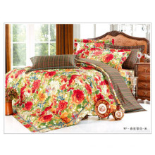 100% coton mignon housse de couette en duvet de fleurs style coréen style édredon en gros set de literie